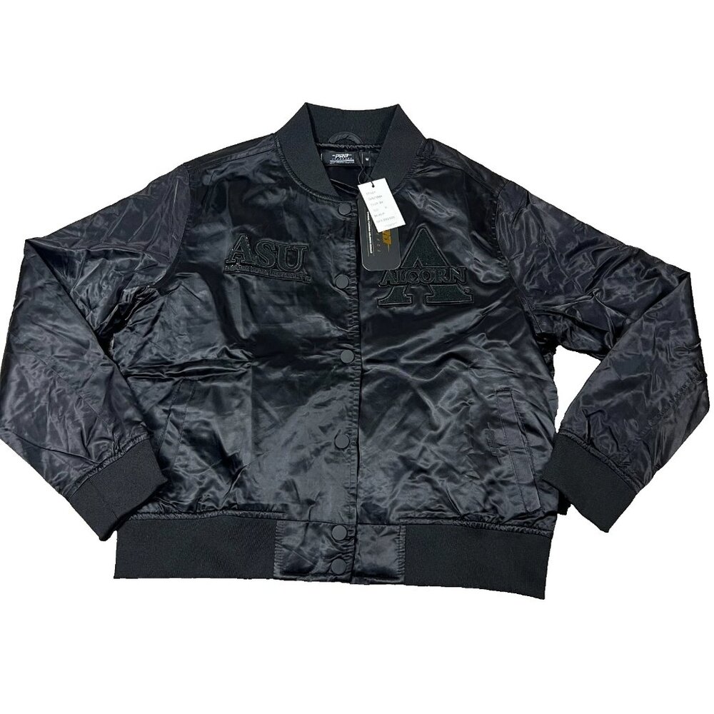 Pro Standard Womens Medium Black ASU Alcorn State Braves Football Jacket NWT‎